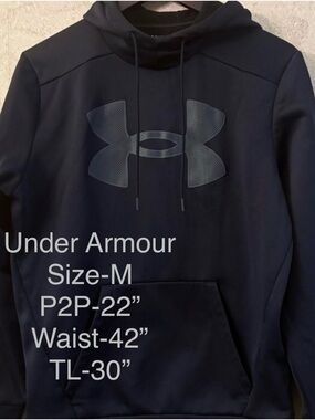 Under Armour Black Hoodie Mens Size Medium Like New